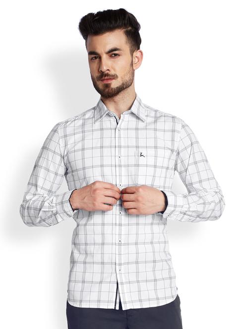 white checkered casual shirt - 18077819 - Very Small Image - 1