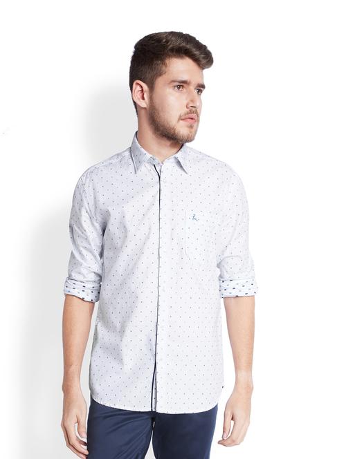 white printed casual shirt - 18077827 - Very Small Image - 1