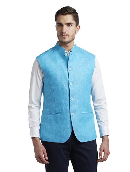 turquoise blue casual blazer - 18077942 - Very Small Image - 1