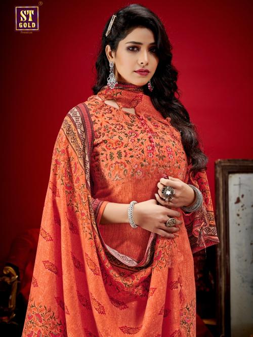 orange colour woolen suit - 18078026 - Very Small Image - 1