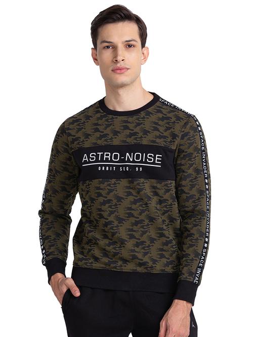 olive camouflage chest-printed sweatshirt - 18078166 - Very Small Image - 1