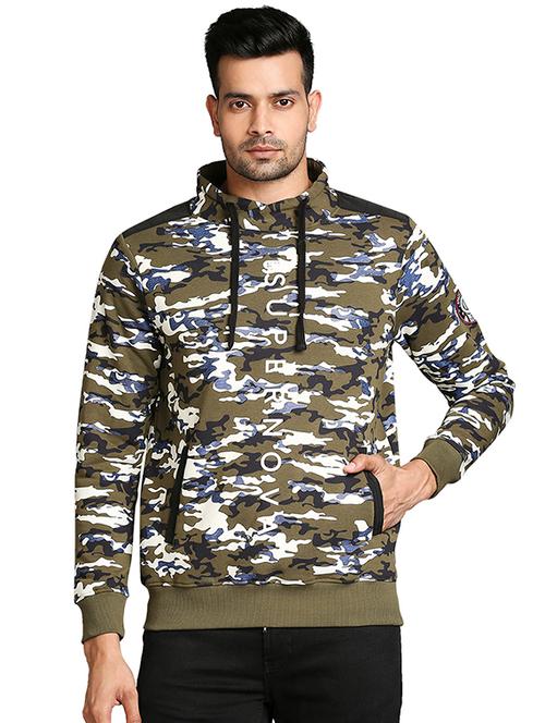 olive camouflage sweatshirt - 18078172 - Very Small Image - 1