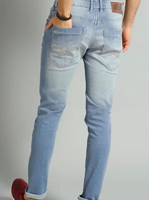 light blue cotton blend jeans - 18078884 - Very Small Image - 1