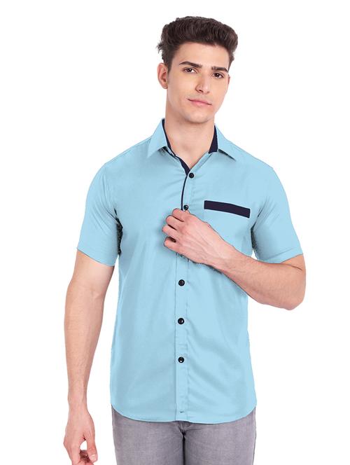 mens solid casual shirt - 18079878 - Very Small Image - 1