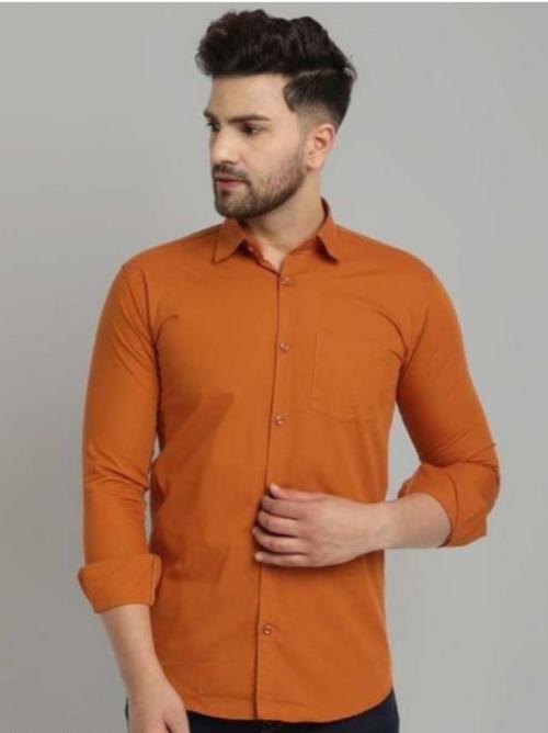 orange cotton shirt - 18079992 - Very Small Image - 1