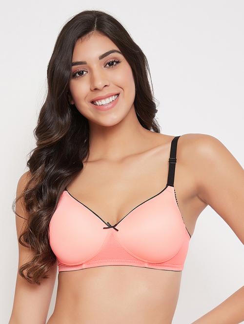 orange solid regular bra - 18080235 - Very Small Image - 1