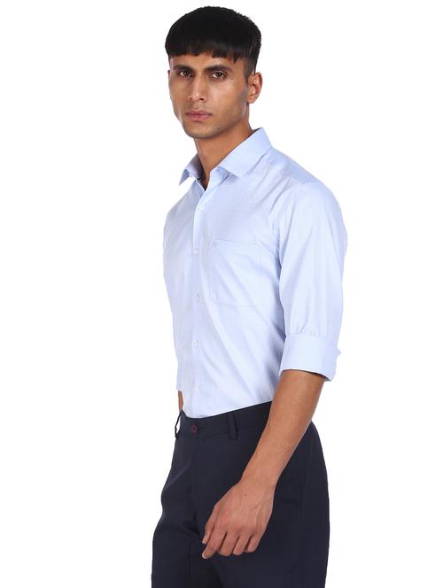 blue cotton formal shirt - 18080384 - Very Small Image - 1