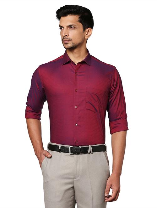 red cotton formal shirt - 18080554 - Very Small Image - 1