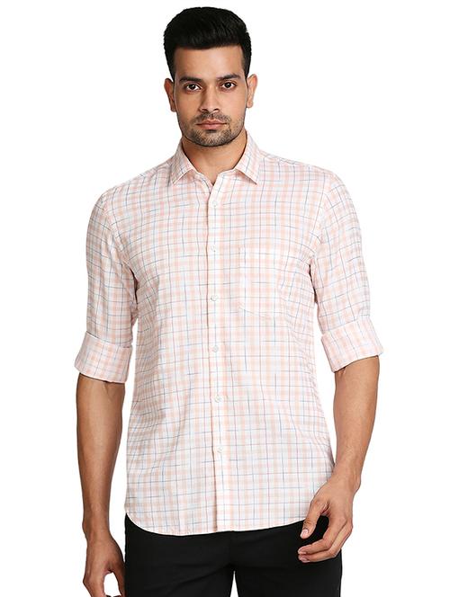 pink checked casual shirt - 18080606 - Very Small Image - 1
