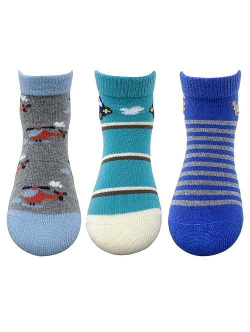 women pack of 3 printed ankle length socks - 18080838 - Very Small Image - 1