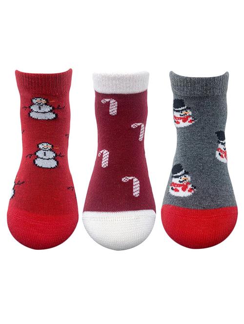 women pack of 3 printed ankle length socks - 18080843 - Very Small Image - 1