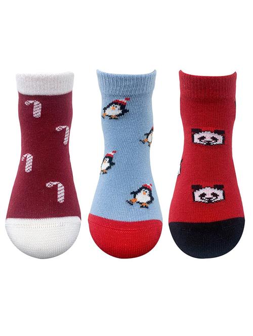 mint & oak unicorn love cotton ankle length socks for kids - pack of 3 - ( 2-3y ) - 18080844 - Very Small Image - 1