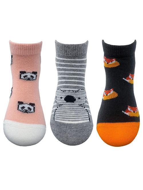 mint & oak unicorn love cotton ankle length socks for kids - pack of 3 - ( 2-3y ) - 18080847 - Very Small Image - 1