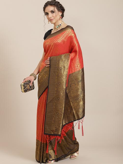 zari work kanjivaram saree - 18080858 - Very Small Image - 1