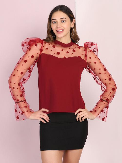 women's straight high neck top - 18080994 - Very Small Image - 1