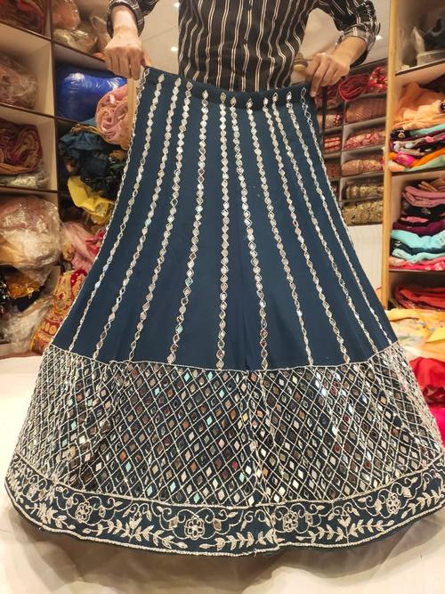 embroidered party wear lehenga - 18081439 - Very Small Image - 1