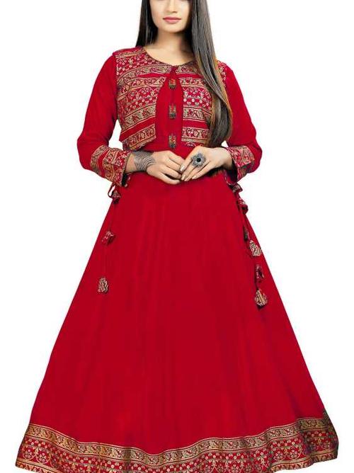 long gown style kurti - 18081455 - Very Small Image - 1