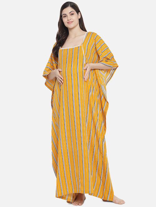 yellow rayon maternity wear - 18081885 - Very Small Image - 1