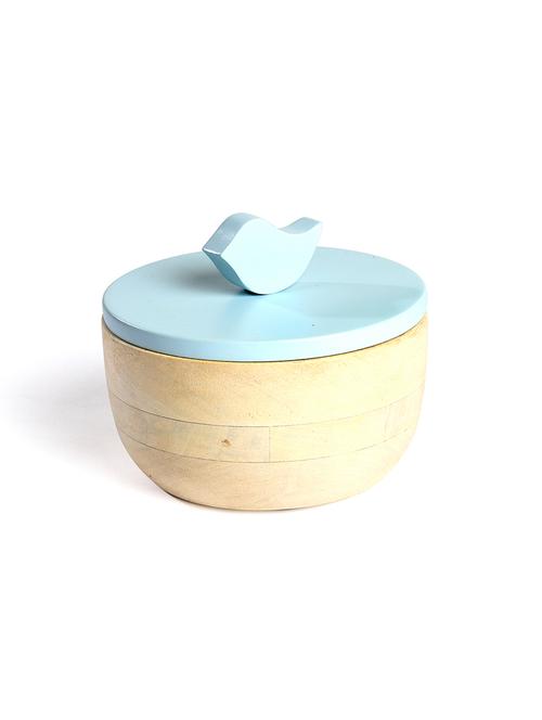 fireflies timeless blue mango wooden container (pack of 1, timeless blue) - 18082059 - Very Small Image - 1