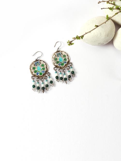 silver drop earring - 18082988 - Very Small Image - 1