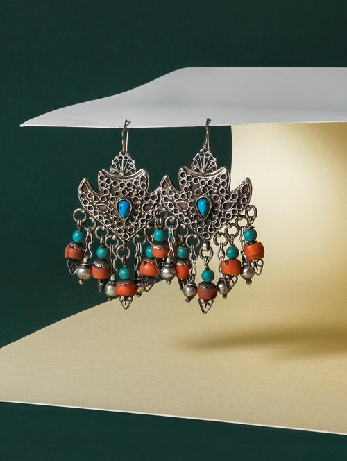 silver drop earring - 18082994 - Very Small Image - 1