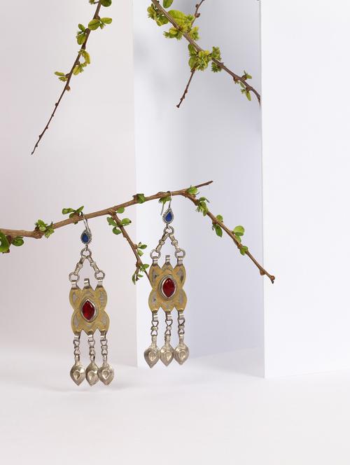silver drop earring - 18083048 - Very Small Image - 1