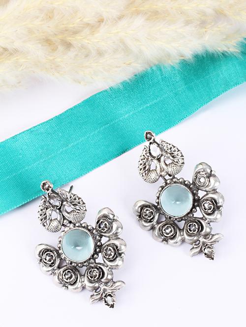 silver drop earring - 18083105 - Very Small Image - 1