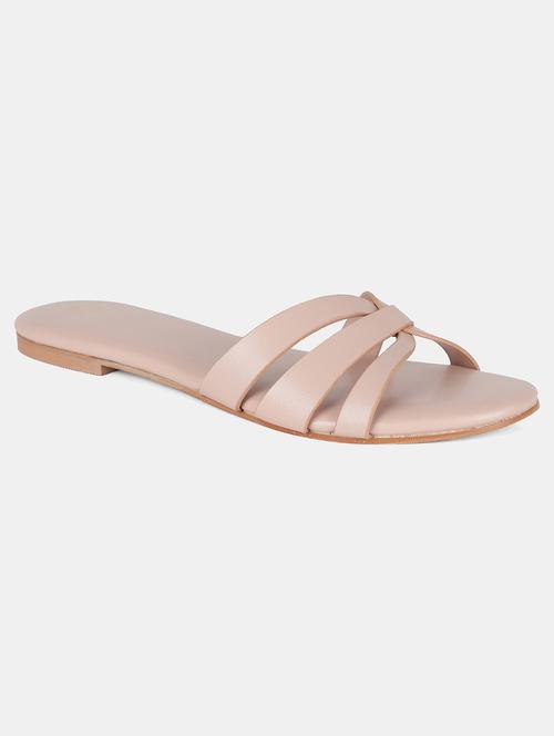 pink pu slip on sandals - 18083704 - Very Small Image - 1