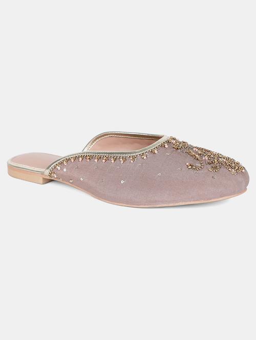 grey fabric slip on sandals - 18083735 - Very Small Image - 1