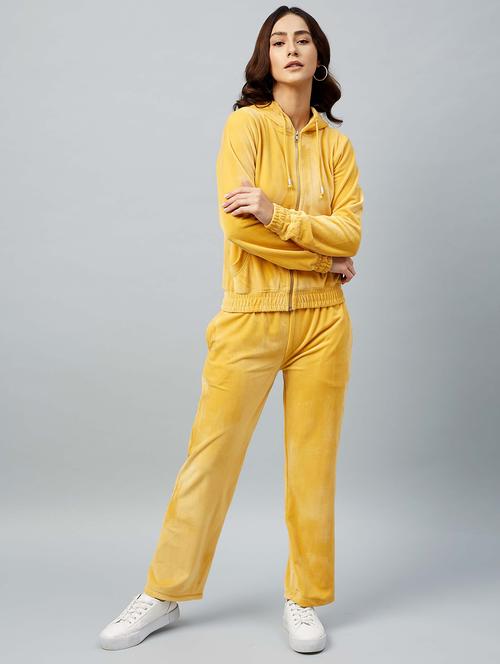 hooded neck solid track suit set - 18106204 - Very Small Image - 1