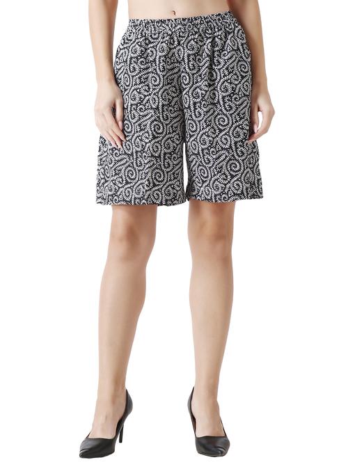 multi colored crepe tailored shorts - 18106311 - Very Small Image - 1