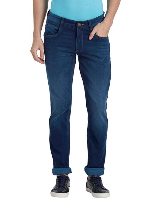 blue cotton blend jeans - 18108102 - Very Small Image - 1