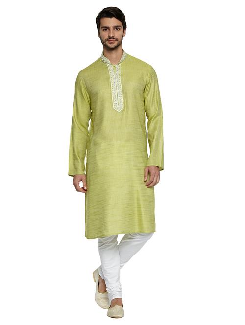 green polyester kurta - 18108262 - Very Small Image - 1