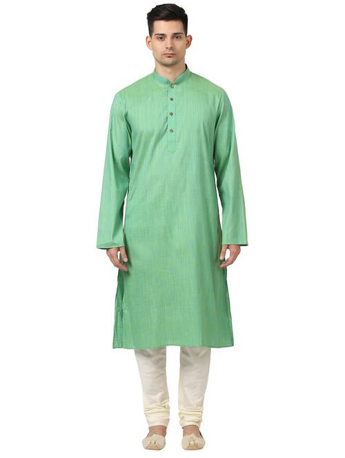 green polyester kurta - 18108311 - Very Small Image - 1