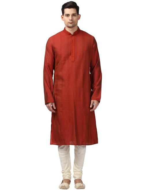 red viscose kurta - 18108316 - Very Small Image - 1