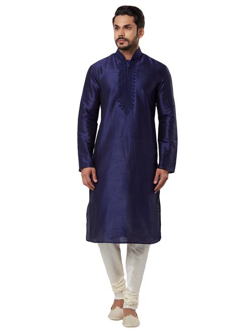 blue polyester kurta - 18108375 - Very Small Image - 1