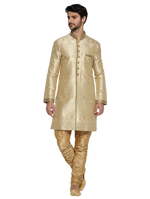 beige polyester kurta - 18108413 - Very Small Image - 1