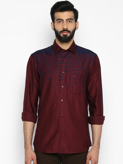red printed casual shirt - 18108445 - Very Small Image - 1