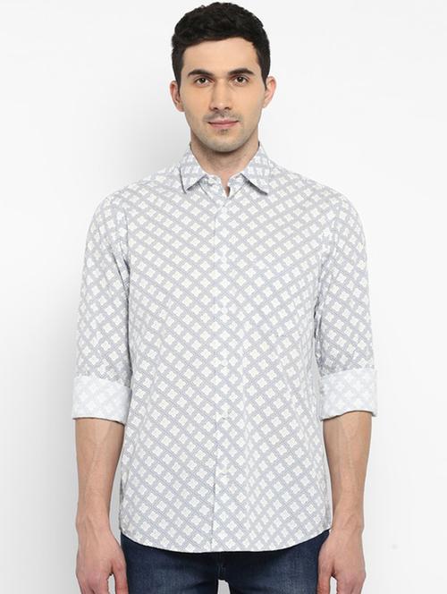 white printed casual shirt - 18108466 - Very Small Image - 1