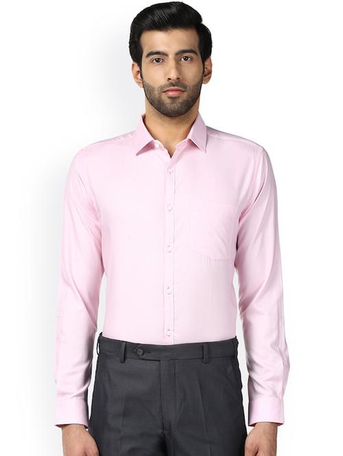 pink color formal men's shirt - 18108508 - Very Small Image - 1