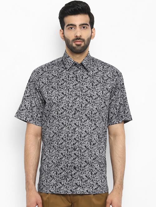 black printed party wear shirt - 18108639 - Very Small Image - 1