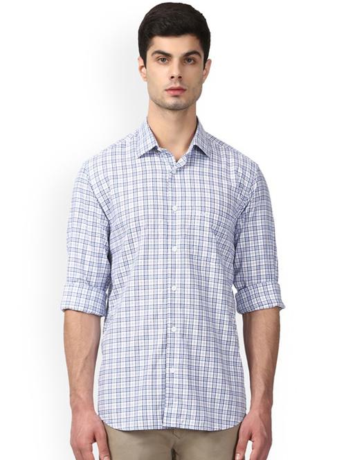 blue checked casual shirt - 18108646 - Very Small Image - 1