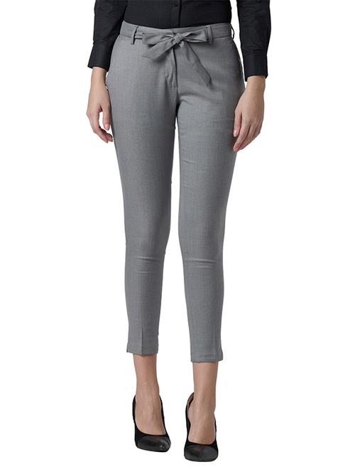 tie front solid flat front trouser - 18108855 - Very Small Image - 1