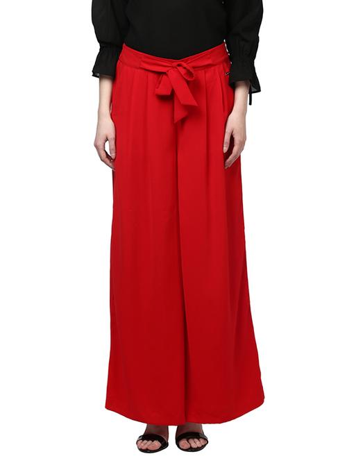 tie front wide leg trouser - 18108879 - Very Small Image - 1