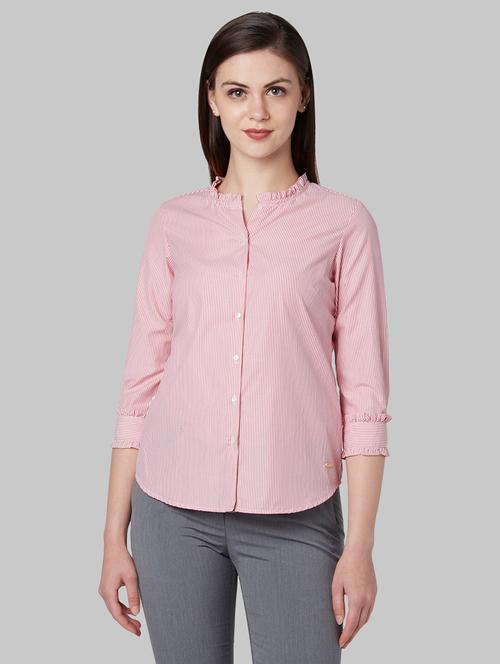 red cotton blend regular shirt - 18108911 - Very Small Image - 1