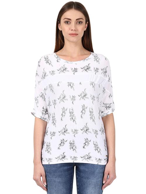 round neck floral tee - 18108943 - Very Small Image - 1