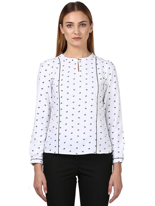 keyhole neck printed top - 18108955 - Very Small Image - 1