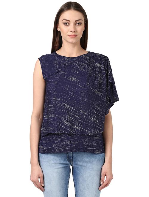 single shoulder printed top - 18108985 - Very Small Image - 1