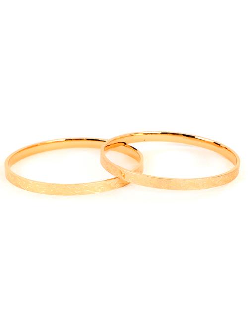 gold plated set of 2 bangle set - 18109354 - Very Small Image - 1