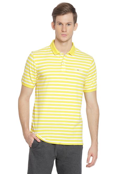 yellow striped polo t-shirt - 18110040 - Very Small Image - 1
